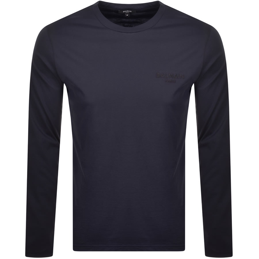 Alternative Image for ProductBalmain Logo LS T Shirt Dark Blue1